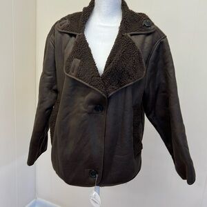 Ladies Sherpa lined jacket. NWT